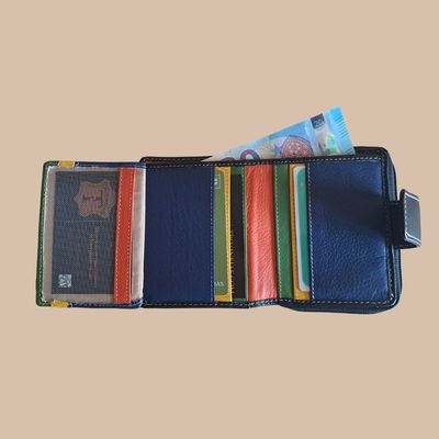 PORTE MONNAIE EN CUIR LISSE DE VACHETTE