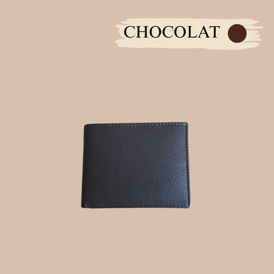Porte monnaie au style italien homme ou femme en cuir de vachette véritable