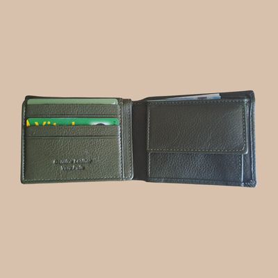 Porte monnaie au style italien homme ou femme en cuir de vachette véritable