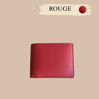 Porte monnaie au style italien homme ou femme en cuir de vachette véritable