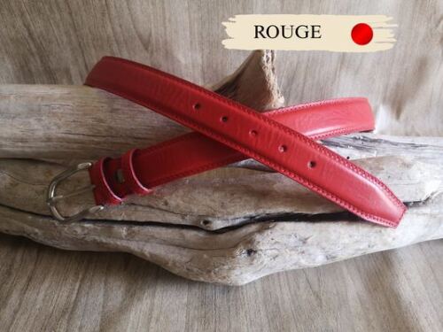 CEINTURE EN CUIR DE VACHE AU TANNAGE NATUREL
