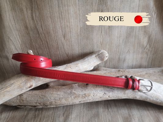 CEINTURE EN CUIR DE VACHE AU TANNAGE NATUREL