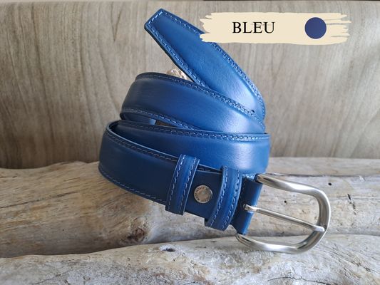 CEINTURE EN CUIR DE VACHE AU TANNAGE NATUREL
