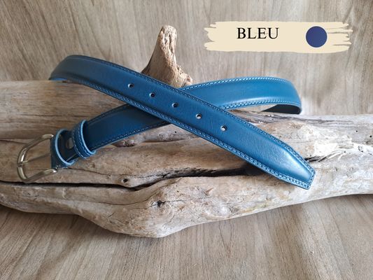 CEINTURE EN CUIR DE VACHE AU TANNAGE NATUREL