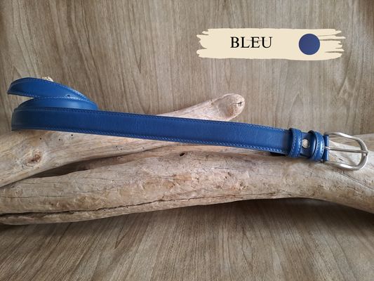 CEINTURE EN CUIR DE VACHE AU TANNAGE NATUREL