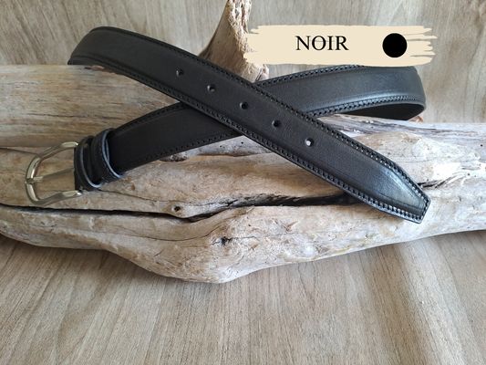 CEINTURE EN CUIR DE VACHE AU TANNAGE NATUREL