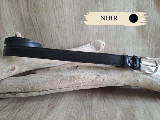 CEINTURE EN CUIR DE VACHE AU TANNAGE NATUREL
