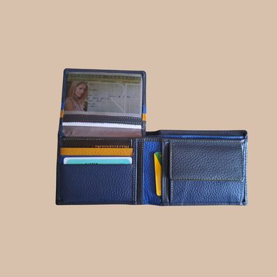 Porte feuille format italien en cuir