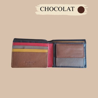 Porte feuille format italien en cuir