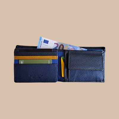 Porte feuille format italien en cuir