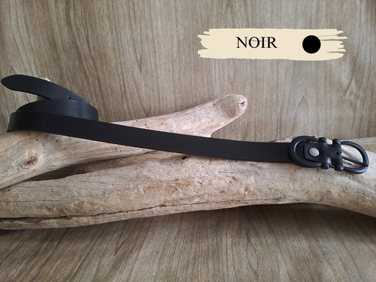 CEINTURE BOUCLE NOIRE MAT