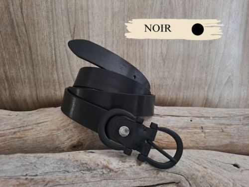 CEINTURE BOUCLE NOIRE MAT