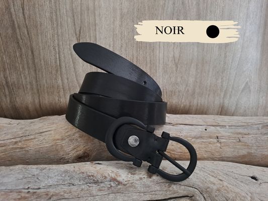 CEINTURE BOUCLE NOIRE MAT