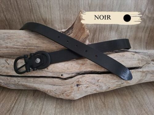 CEINTURE BOUCLE NOIRE MAT