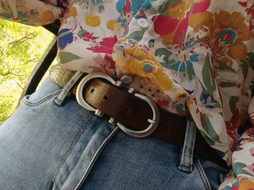 CEINTURE ORIGINALE FEMME EN CUIR DE TAUREAU