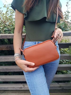 Sac bandoulière femme en cuir de vachette grainé