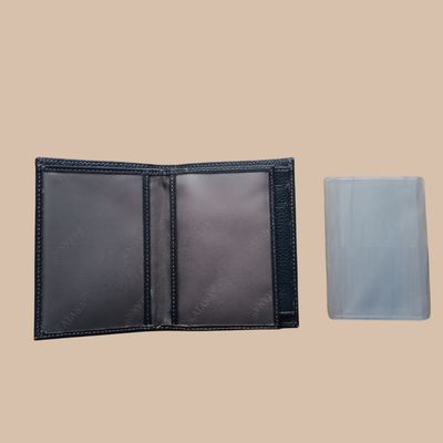 Petit portefeuille en cuir de vachette grainé