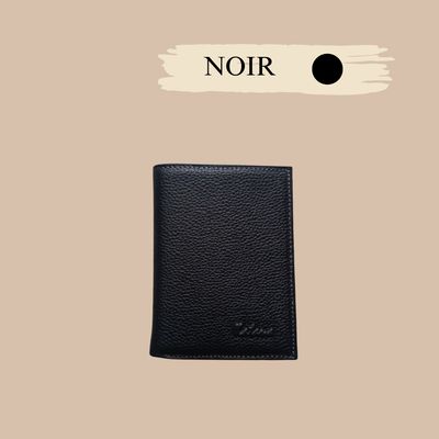 Petit portefeuille en cuir de vachette grainé