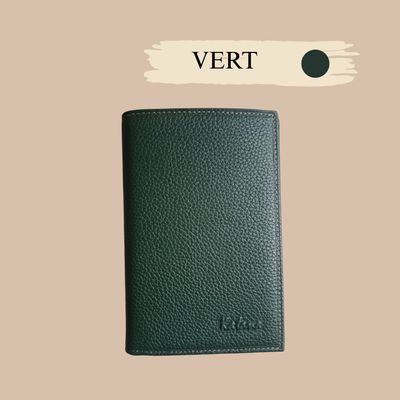 Portefeuille homme et femme en cuir grainé