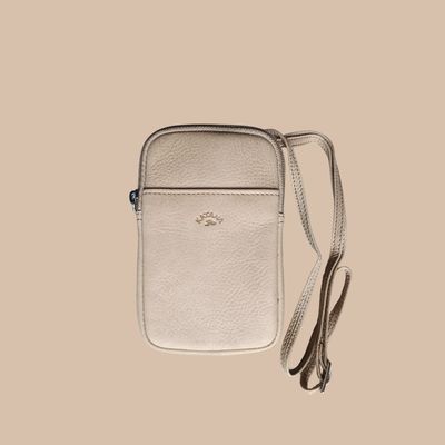 pochette téléphone en cuir de vachette véritable