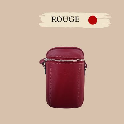 Sac bandoulière femme tendance en cuir de vachette grainé