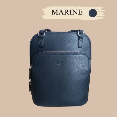 Sac à dos en cuir de vachette grainé