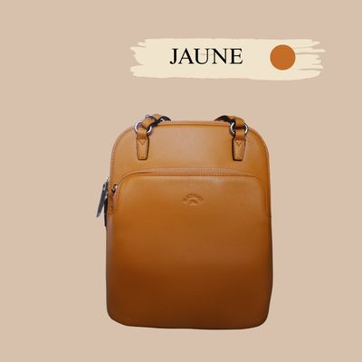Sac à dos en cuir de vachette grainé