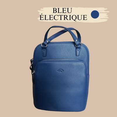 Sac à dos en cuir de vachette grainé