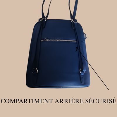 Sac à dos en cuir de vachette grainé