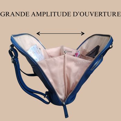 Sac à dos en cuir de vachette grainé