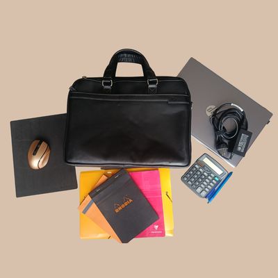 Sacoche ordinateur cuir de vachette véritable