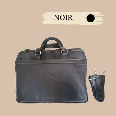 Sacoche ordinateur cuir de vachette véritable