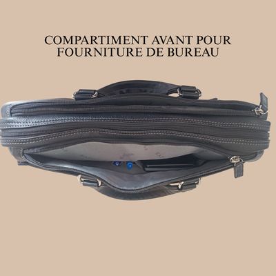 Sacoche ordinateur cuir de vachette véritable