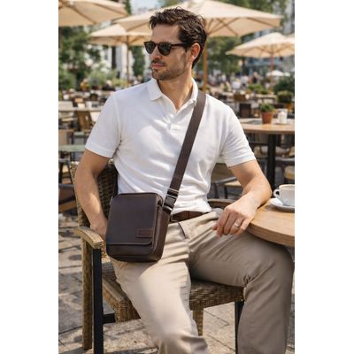 petite sacoche homme cuir de vachette