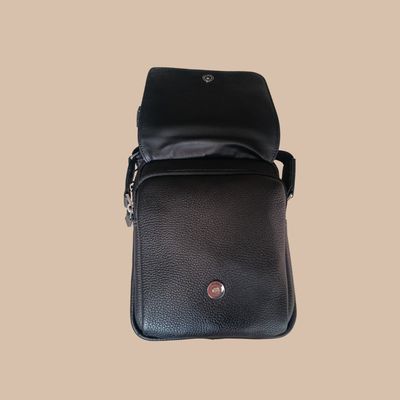 SACOCHE BANDOULIÈRE HOMME CUIR DE VACHETTE GRAINÉ
