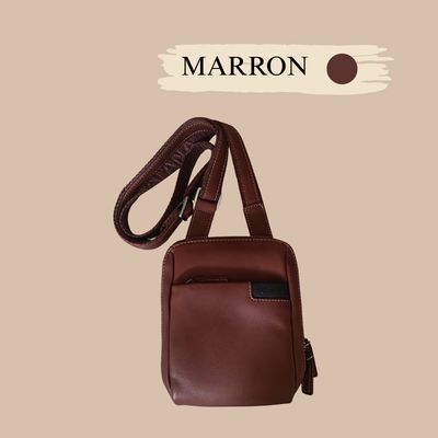 PETITE SACOCHE POUR HOMME EN CUIR DE VACHETTE SAUVAGE