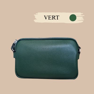 Sac bandoulière femme en cuir de vachette pleine fleur