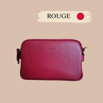 Sac bandoulière femme en cuir de vachette pleine fleur