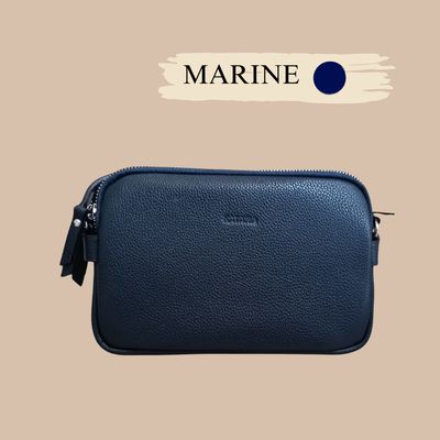 Sac bandoulière femme en cuir de vachette pleine fleur