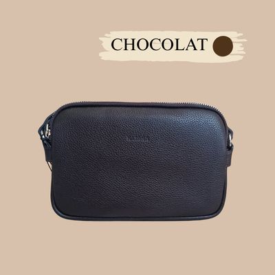 Sac bandoulière femme en cuir de vachette pleine fleur