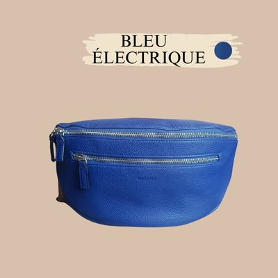 Sac banane en cuir grainé