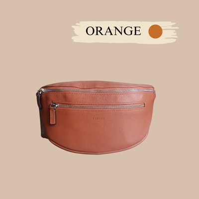 Sac banane en cuir grainé