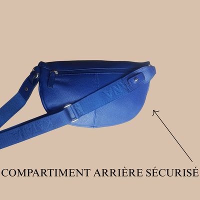 Sac banane en cuir grainé