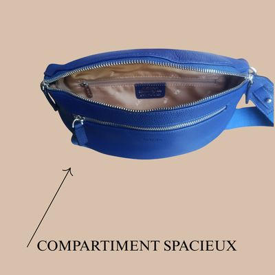 Sac banane en cuir grainé