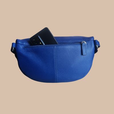 Sac banane en cuir grainé