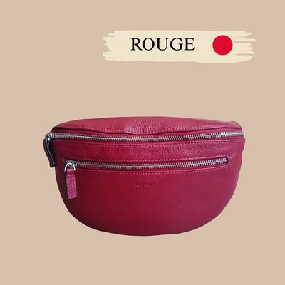 SAC BANANE EN CUIR DE VACHETTE PLEINE FLEUR