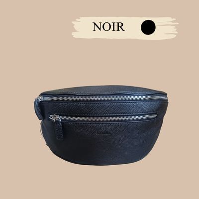 SAC BANANE EN CUIR DE VACHETTE PLEINE FLEUR