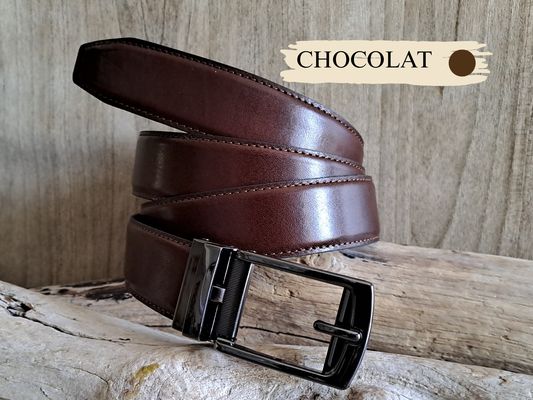 Ceinture automatique homme en cuir de vachette