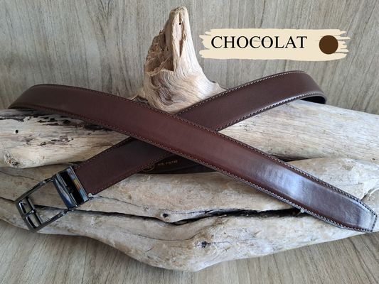 Ceinture automatique homme en cuir de vachette