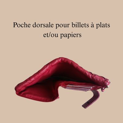 Portefeuille original femme en cuir de vachette tressé